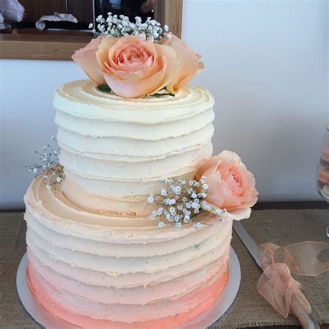 Wedding Cake Peach Color Weddingfn