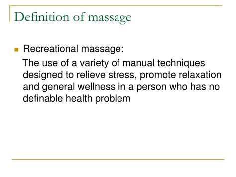 Ppt General Principles Of Massage Powerpoint Presentation Free Download Id2691221