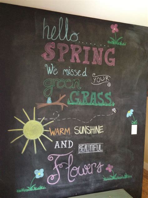 My Welcome Spring Chalkboard Wall Spring Chalkboard Chalkboard Walls