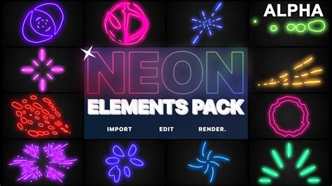 Neon Elements Stock Motion Graphics Motion Array