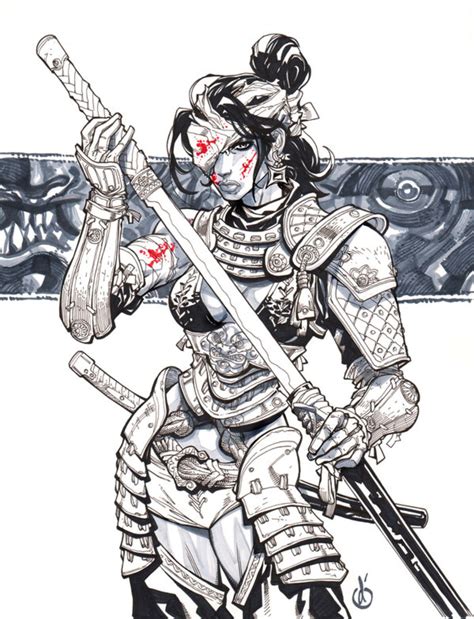Pin By Milina Reeves On Art Samurai Drawing Female Samurai Geisha Art