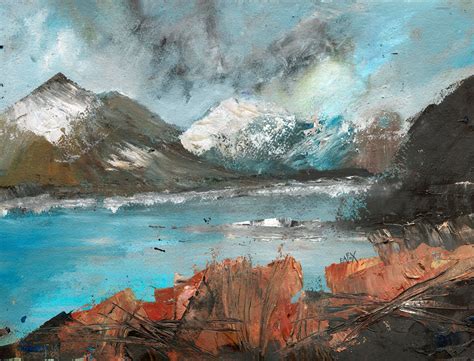 Iceland Painting Glacial Lake Iceland Oil Painting Landscape