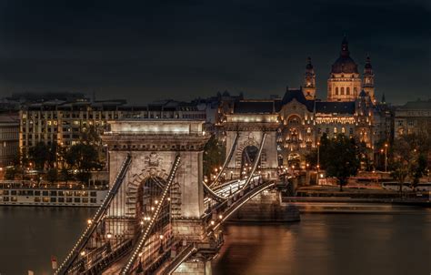 Wallpaper Hungary Budapest Chain Bridge St Stephens Basilica Images