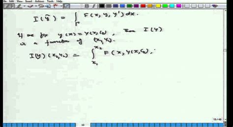 Mod 01 Lec 18 Calculus Of Variations And Integral Equations Youtube