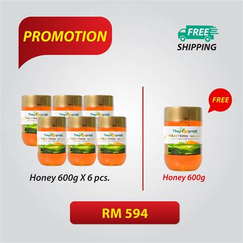 Mature Honey 600g X5 Free 1 Thepprasit Honey Online Shopping Malaysia