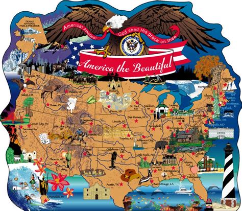 America The Beautiful Map The Cats Meow Village