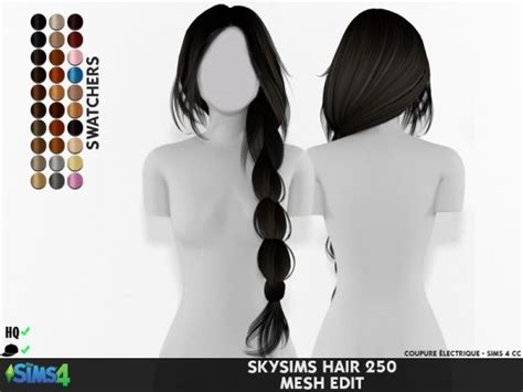 Skysims Hair 250 Mesh Edit Sims Hair Sims 4 Sims