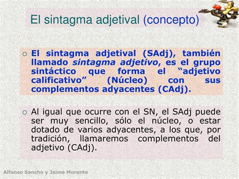 Ppt El Sintagma Adjetival Concepto Powerpoint Presentation Free