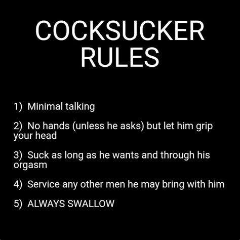 These Are The Rules I Expect My Cock Hungry Sluts To Follow Understood R Gaycocksuckers