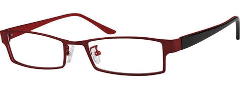 Red Stainless Steel Full Rim Frame With Acetate Templessame Appearance