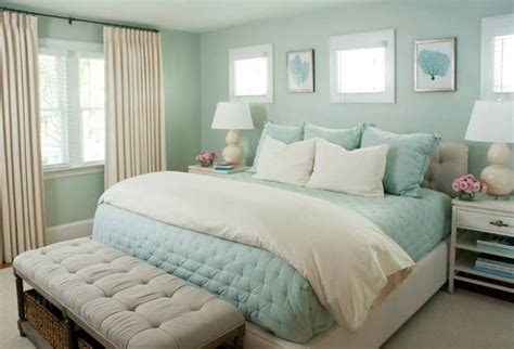 Aqua paint colors can be tough to sort through to find the perfect blend of blue & green, so i'm sharing my top 10 that will make any room feel serene! Turquoise Quilt - Cottage - bedroom - Liz Carroll Interiors