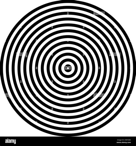 Concentric Circles Radiating Radial Circles Lines Stock Vector