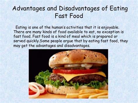 🎉 Pros And Cons Of Fast Food Advantages And Disadvantages Of Fast Food