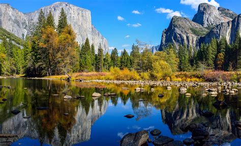 Sierra Nevada Yosemite National Park Autumn River Wallpapers Hd