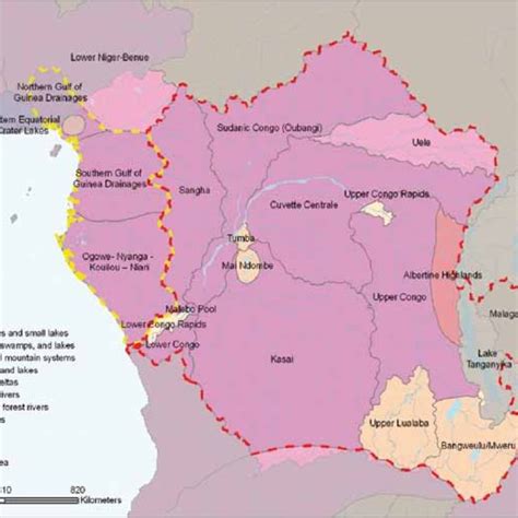 2 Delineation Of Freshwater Ecoregions Within The Central Africa Region