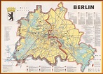 Berlin : a cold war map showing the Berlin Wall as a bricked-up barrier ...