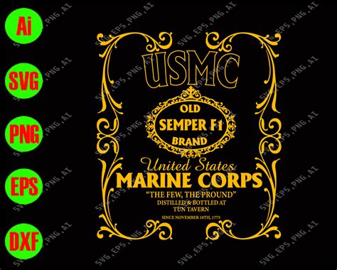 Usmc Old Semper Fi Brand United States Marine Corps Svg Dxfeps By