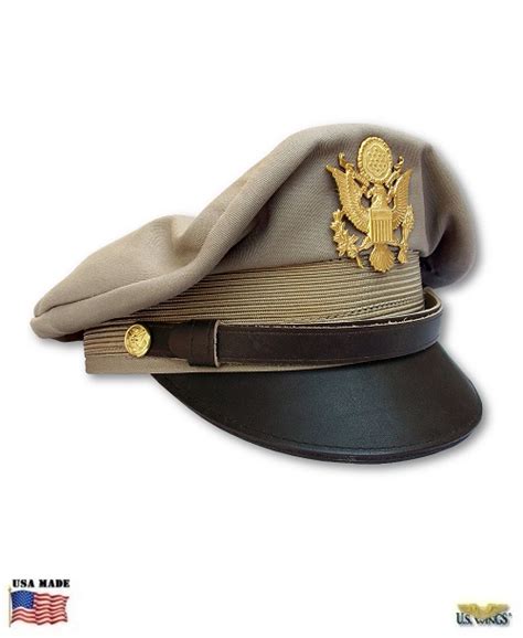 Ww2 Us Officer Visor Hat Army Air Force Crush Cap Pilot Craibasal
