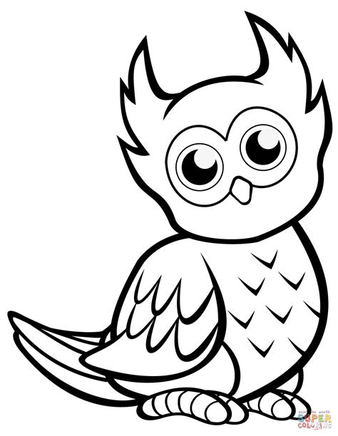 Easy Cute Owl Drawing Free Download On Clipartmag