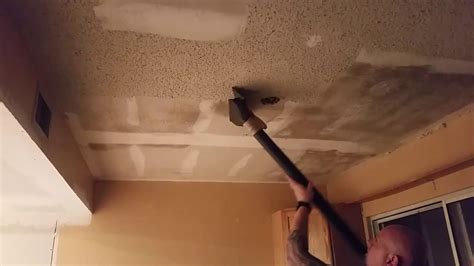 Popcorn ceilings don't do well with moisture, so make sure a small part of the ceiling can handle the cleaning fluid before you tackle the whole thing. Clean Popcorn ceiling removal, easy and clean! | Removing ...