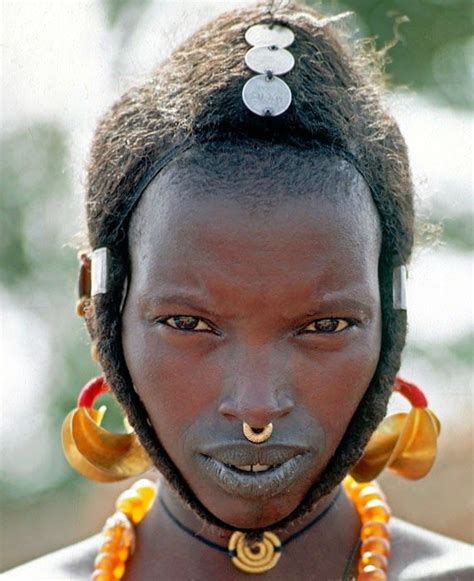 Fascinating Humanity Mali Gold Adorned Red Fulani Woman Women