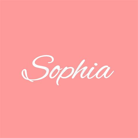 The Female Name Is Sofia Background With The Inscription Sofia A Postcard For Sofia Stock
