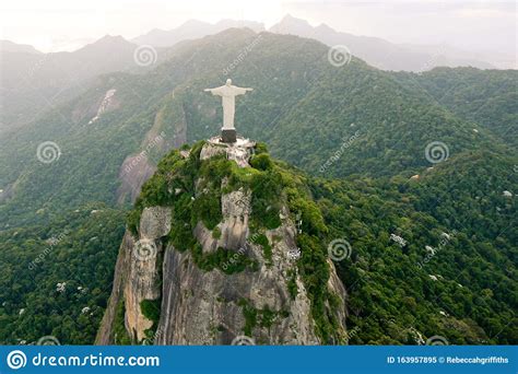 Christ The Redeemer Statue In Rio De Janeiro Brazil Stock