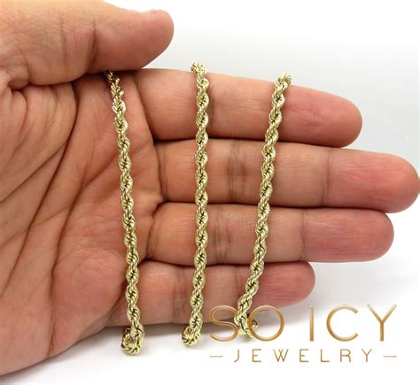 Maybe you would like to learn more about one of these? Buy 14k Yellow Gold Hollow Smooth Rope Chain 18-28 Inch 4mm Online at SO ICY JEWELRY