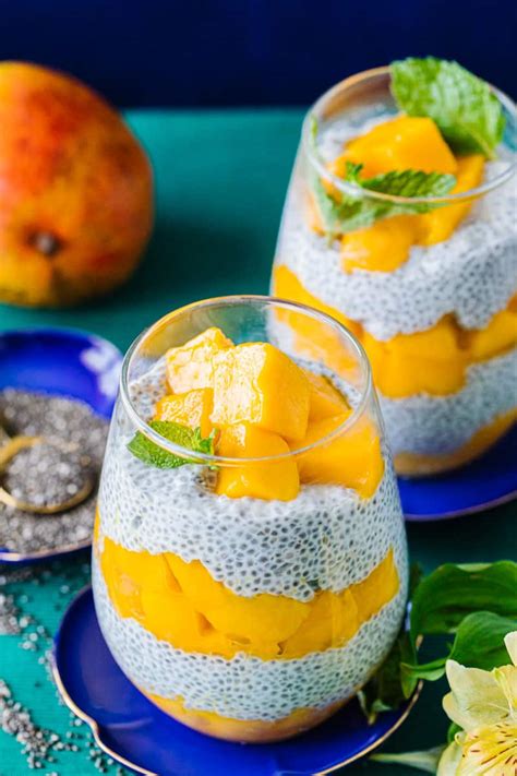 Coconut Chia Pudding With Mango Gluten Sugar And Dairy Free