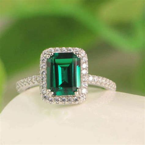 2mm, natural emerald full eternity wedding ring in 9k white gold Emerald Green Wedding Ring At Best Price Ever From Sunargi.com