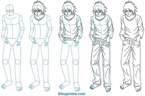 Como Dibujar Hombre 13 Como Dibujar Cuerpo Anime Pasos Para Images