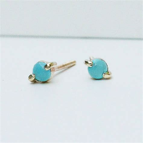 Turquoise Stud Earrings In 9ct Gold By AMULETTE Notonthehighstreet Com