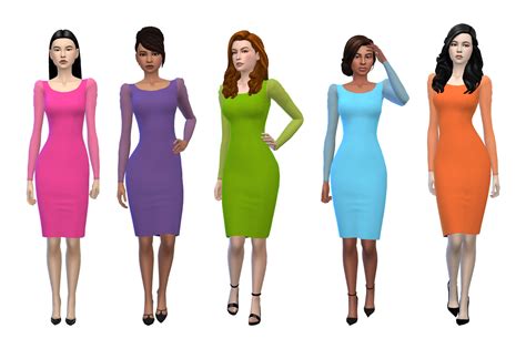 My Sims 4 Blog Camille Dress Recolors By Deelitefulsimmer