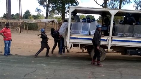 Zimbabwe Police Clash With Rioting Minibus Drivers Bbc News