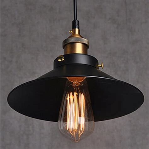 Retro Pendant Light Shade Vintage Industrial Ceiling Lighting Led Restaurant Loft Black Lamp
