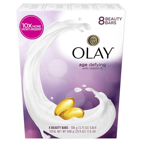 Olay Age Defying Beauty Bar Soap For Women 375 Oz 8 Ct