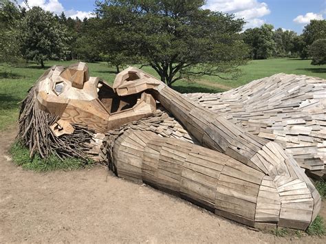 This Summer My Local Arboretum Has These Giant Wooden Trolls On