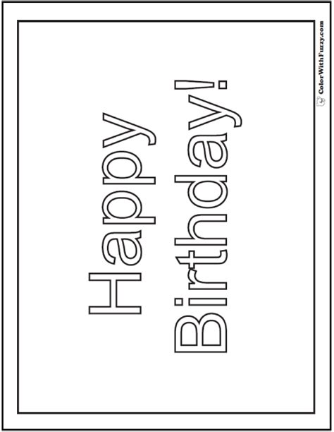 Happy Birthday Banner Coloring Pages Coloring Pages