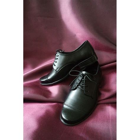 Classic Black Leather Communionceremonial Shoes