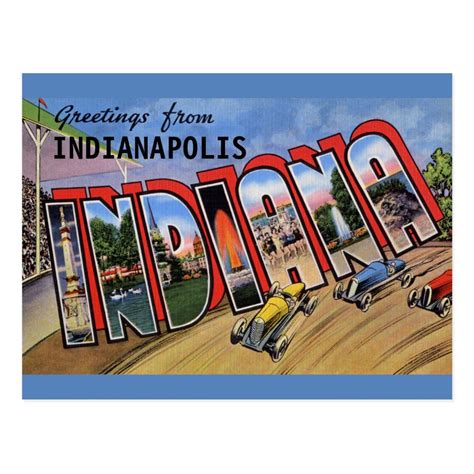 Greetings From Indianapolis Postcard Vintage Postcards Indianapolis