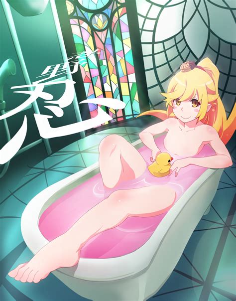 Gesugesu Ahoaho Oshino Shinobu Bakemonogatari Monogatari Series 1girl Barefoot Bath