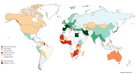 World Map Of The Most Historically Rich Destinations Through The Eyes