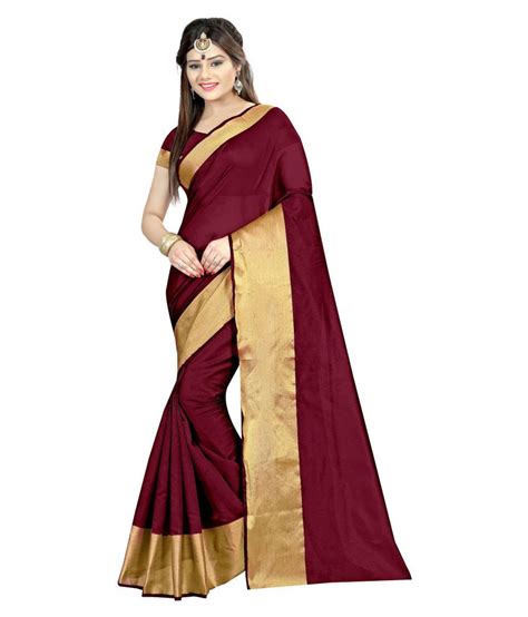 Awesome Purple and Beige Cotton Silk Saree - Buy Awesome Purple and ...