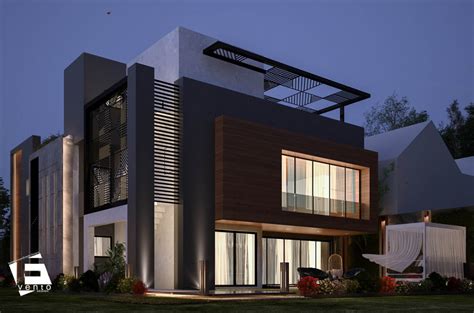 Modern Villa Exterior On Behance