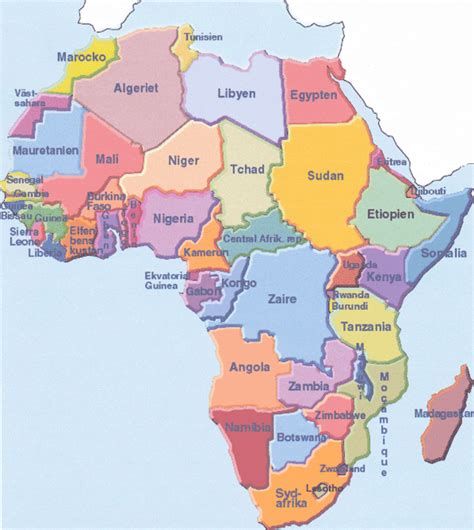 afrikas östkust karta Afrika karte map africa deutsch political