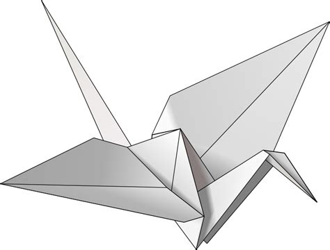 Fileorigami Cranesvg Crane Drawing Origami Origami Crane