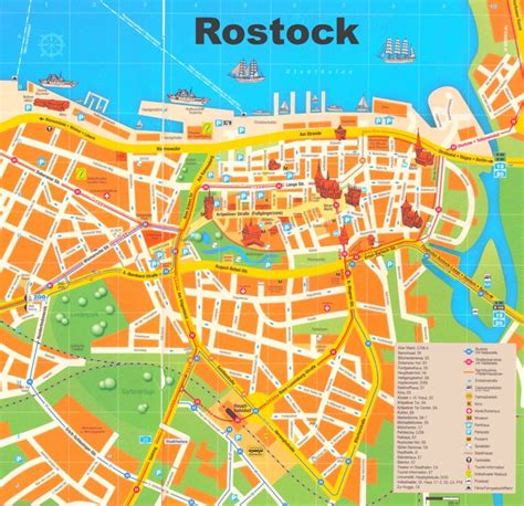 Rostock Tourist Map