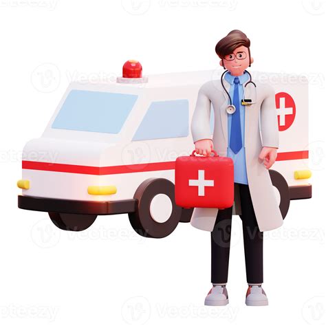 3d Character Male Doctor Illustration 10314338 Png