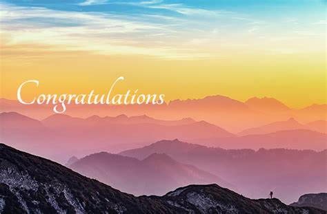 Congratulations Congratulations Vibrant Mountains