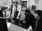 The Beatles with George Martin in January 1967 at Abbey Road Studios in ...